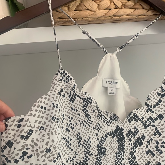 • [J. Crew] Scalloped Snake Tank • - Picture 5 of 12